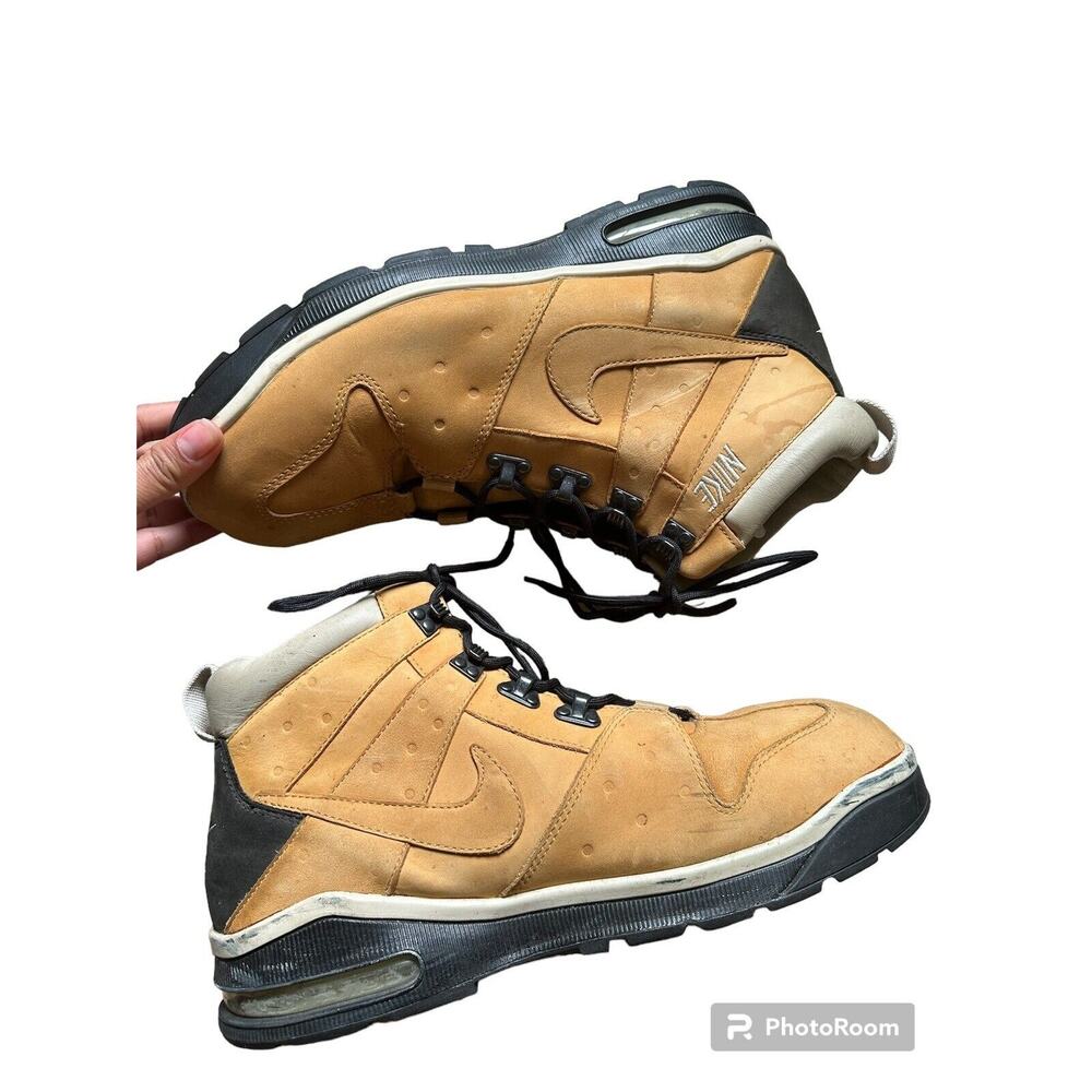 Nike Air Round Mound Boots In Wheat Waterproof Leather 313498-711 Men‎ Size 11.5